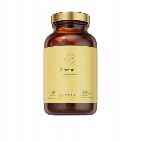 MyBestC Natural+ Vitamin C 1000 mg IMMUNITET HÄLSOSAM HUD 60 kapslar