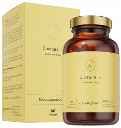 MyBestC Natural+ Vitamin C 1000 mg IMMUNITET HÄLSOSAM HUD 60 kapslar