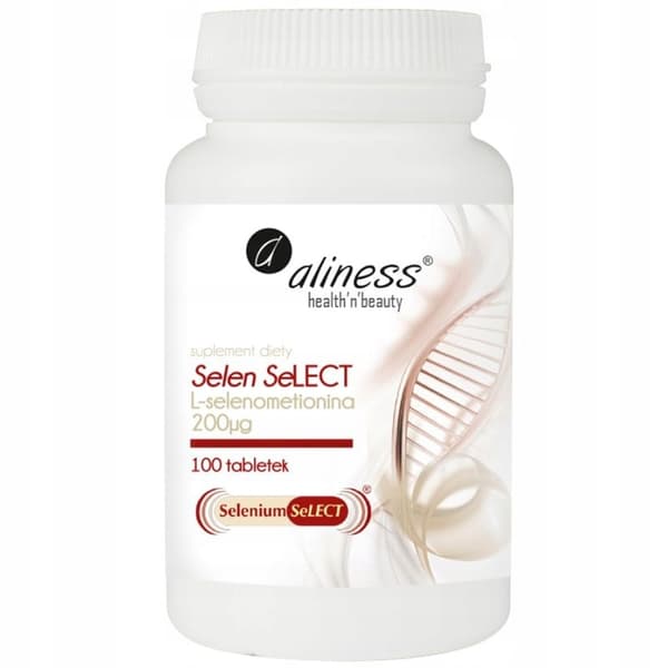 ALINESS Selen L-selenometionin 200µg Immunitet Spermatogenes 100 tabletter
