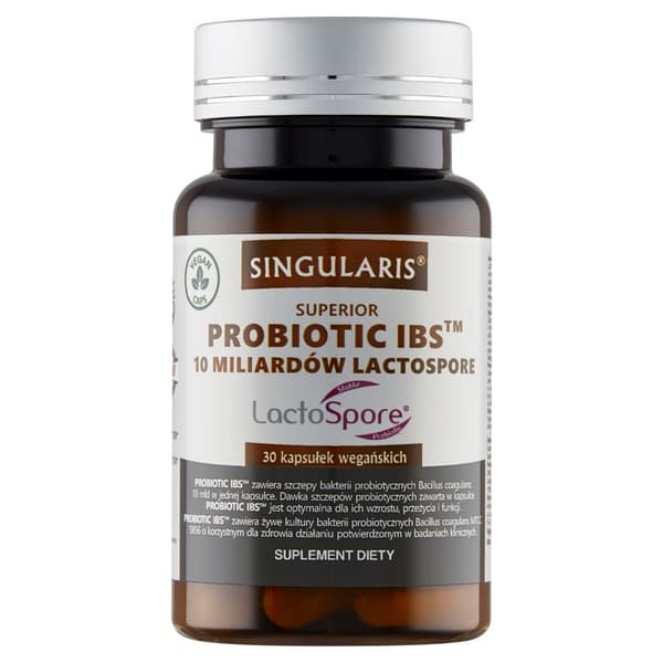 SINGULARIS Probiotisk IBS 10 miljarder laktosporer PROBIOTISK IMMUNITET 30 kapslar