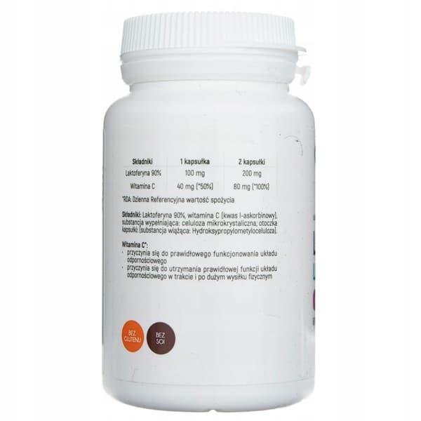 ALINESS Laktoferrin LFS 90 % 100 mg LAKTOFERINA järnabsorption 60 kapslar.