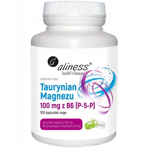 ALINESS Magnesiumtaurat 100 mg + vitamin B6 HJÄRTSAMMANGNINGAR BLODTRYCK 100k