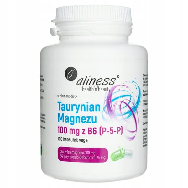 ALINESS Magnesiumtaurat 100 mg + vitamin B6 HJÄRTSAMMANGNINGAR BLODTRYCK 100k