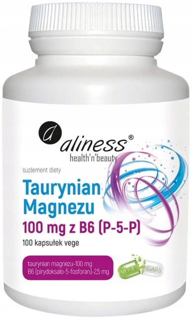 ALINESS Magnesiumtaurat 100 mg + vitamin B6 HJÄRTSAMMANGNINGAR BLODTRYCK 100k