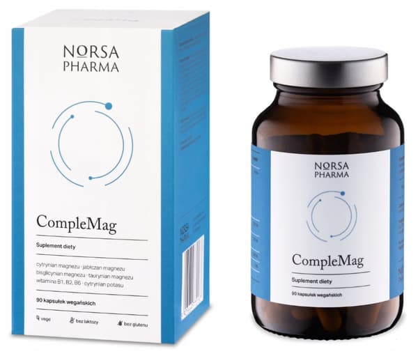 COMPLEMAG magnesium kalium vitamin B6 Norsa Pharma 90 kapslar