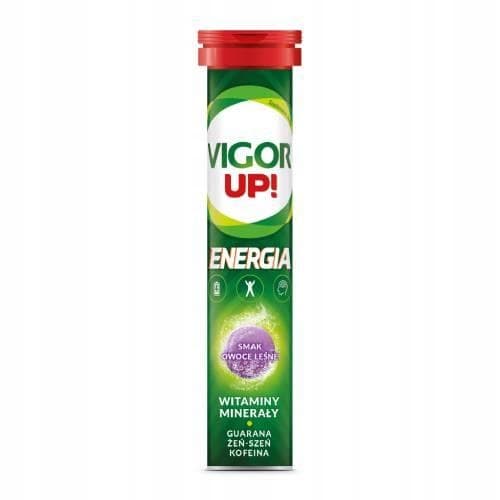 VIGOR UP! Energi vitaminer og mineraler skovfrugtsmag 20 tabletter mousse.
