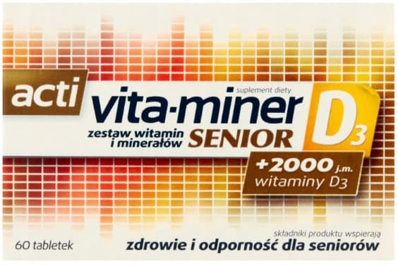 ACTI VITA-MINER SENIOR vitamin- och mineralset för seniorer 60 tabletter
