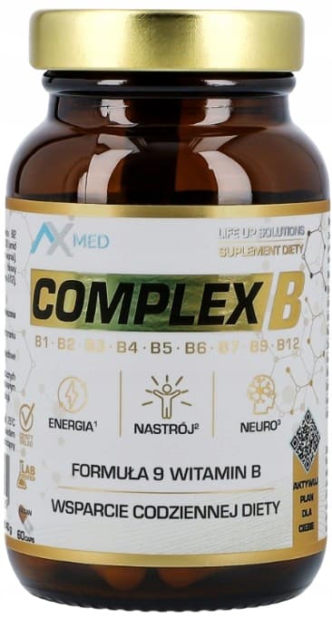 KOMPLEX B-vitamin B-komplex av vitaminer från B-gruppen AX Med 60 kapslar