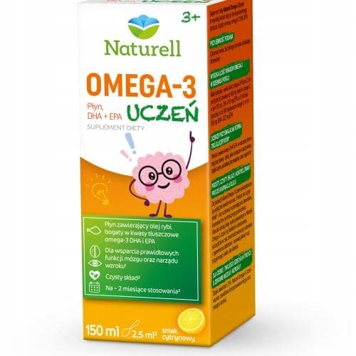 NATURELL OMEGA-3 STUDENT OMEGA DHA EPA-syror citronsmak 150 ml