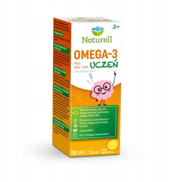 NATURELL OMEGA-3 STUDENT OMEGA DHA EPA-syror citronsmak 150 ml