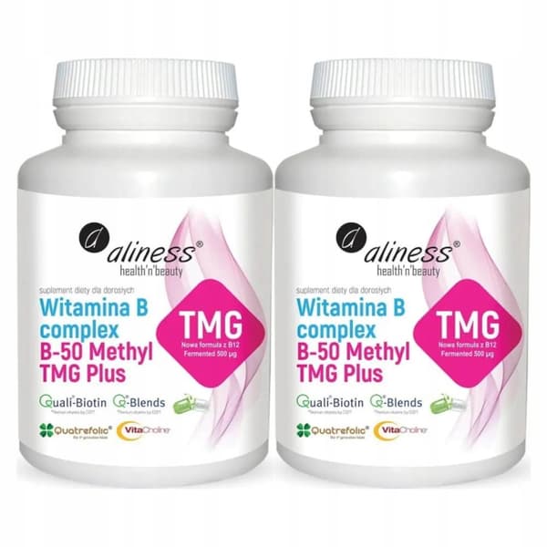 ALINESS Vitamin B-50 Methyl TMG Plus COMPLEX methyleret 100 kapsler