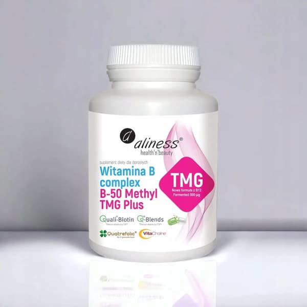 ALINESS Vitamin B-50 Methyl TMG Plus COMPLEX methyleret 100 kapsler