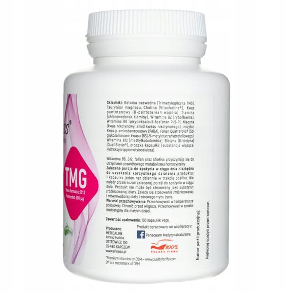 ALINESS Vitamin B-50 Methyl TMG Plus COMPLEX methyleret 100 kapsler