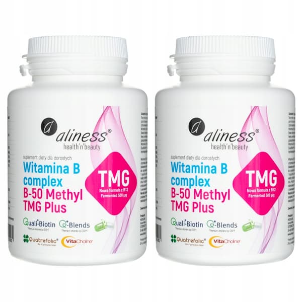ALINESS Vitamin B-50 Methyl TMG Plus COMPLEX methyleret 100 kapsler