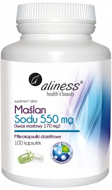 ALINESS Natriumbutyrat 550 mg SMÖRSYRA MATSMÄLTNINGS- TARM 100 kapslar
