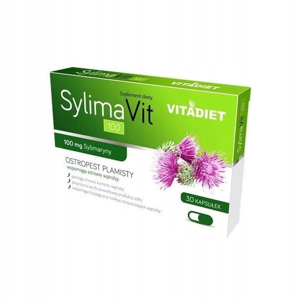 SYLIMAVIT 100 mg SYLYMARINE marietidsellever Vitadiet 30 kapsler