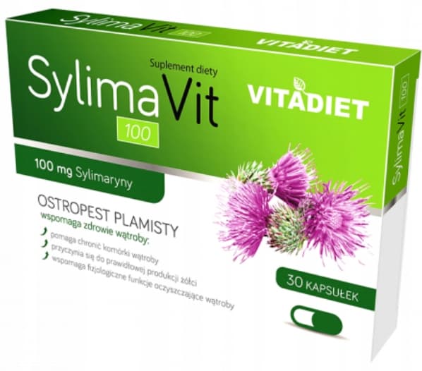 SYLIMAVIT 100 mg SYLYMARINE marietidsellever Vitadiet 30 kapsler