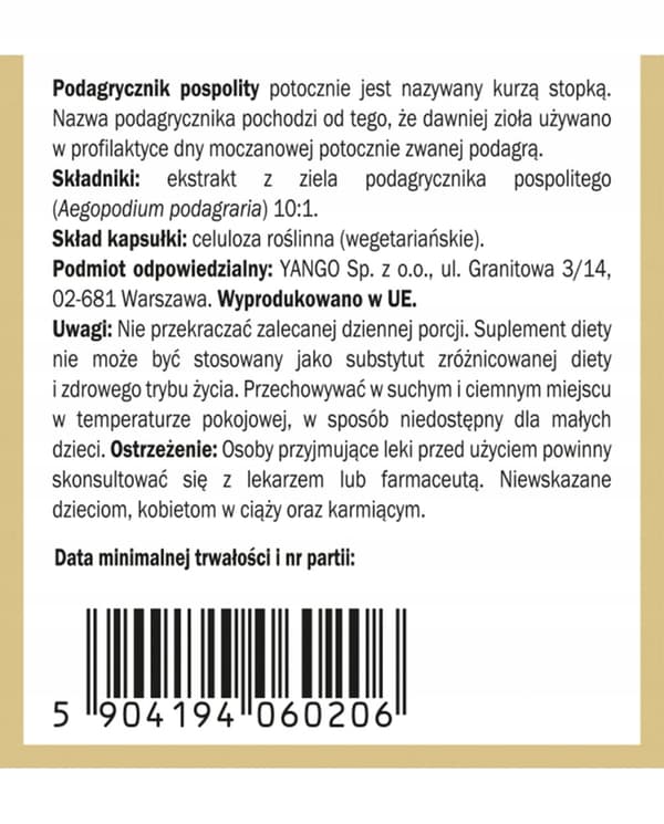 YANGO Malen fläder extrakt 330 mg MATSMÄLTNING 90 kapslar