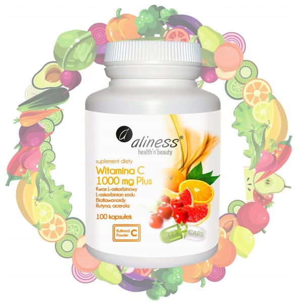 ALINESS C-vitamin Plus 1000 mg HESPERIDIN RUTIN immunitet 100 kapsler
