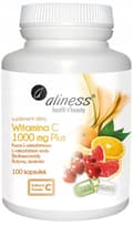 Miniatyrbillede 1 af 11: ALINESS C-vitamin Plus 1000 mg HESPERIDIN RUTIN immunitet 100 kapsler