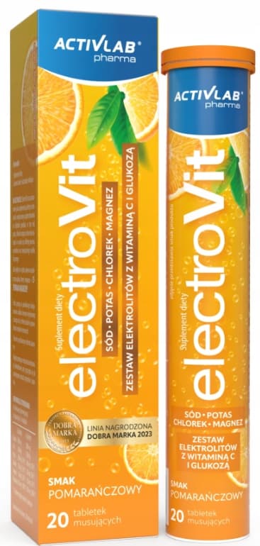 Sæt ElectroVit appelsin + Calcium 300 EKETROLYTTER CALCIUM Activlab 20+20 t