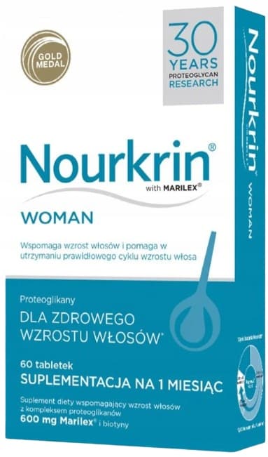 Nourkrin Woman Proteoglykaner för hårväxt för kvinnor 60 tabletter
