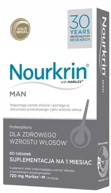 Nourkrin Man Proteoglykaner för hårväxt för män 60 tabletter