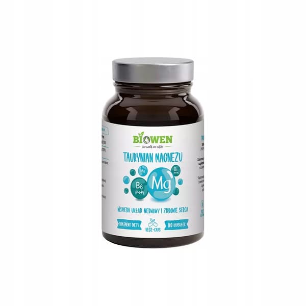 BIOWEN Magnesiumtaurat med vitamin B6 (P-5-P) HJÄRTMUSKLER 100 kapslar