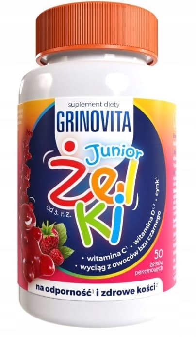 Grinovita Junior immunitet sunde knogler gelé 50 stk.