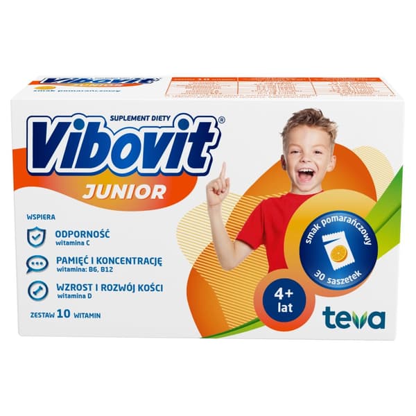 VIBOVIT Junior VITAMINER för barn, apelsinsmak, 30 påsar