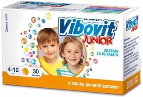 VIBOVIT Junior VITAMINER för barn, apelsinsmak, 30 påsar