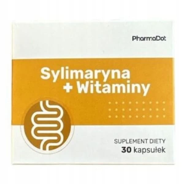 Silymarin + Vitamin C B1 B2 B3 Mjölktistel Pharma Dot 30 kapslar