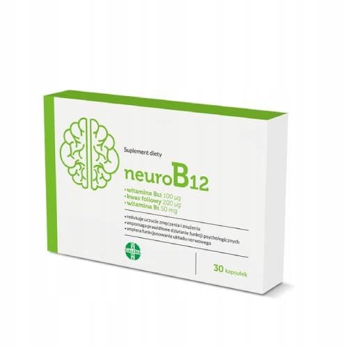 NeuroB12 VITAMIN B12 B1 folsyra GALENA 30 kapslar