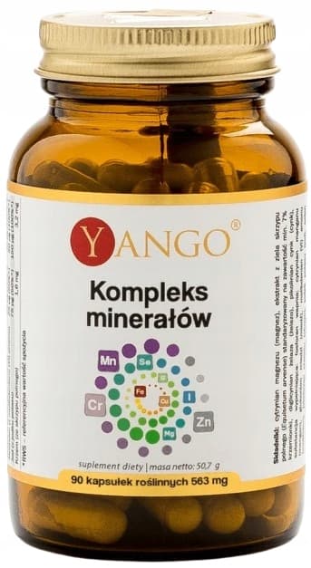 YANGO Mineralkomplex ZINK JÄRN MAGNESIUM SELEN JOD KISEL 90 kapslar