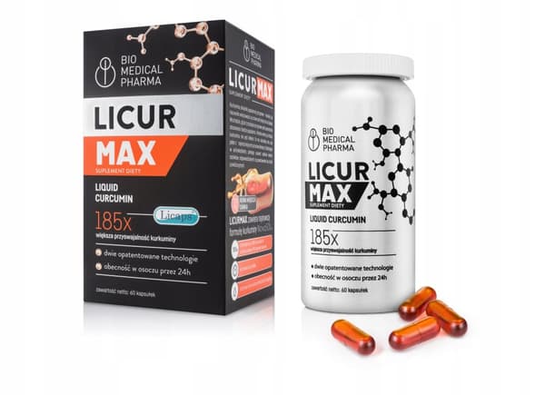 Bio Medical Pharma Licur Max flytande curcumin GURKMEJA IMMUNITET 60 kapslar.
