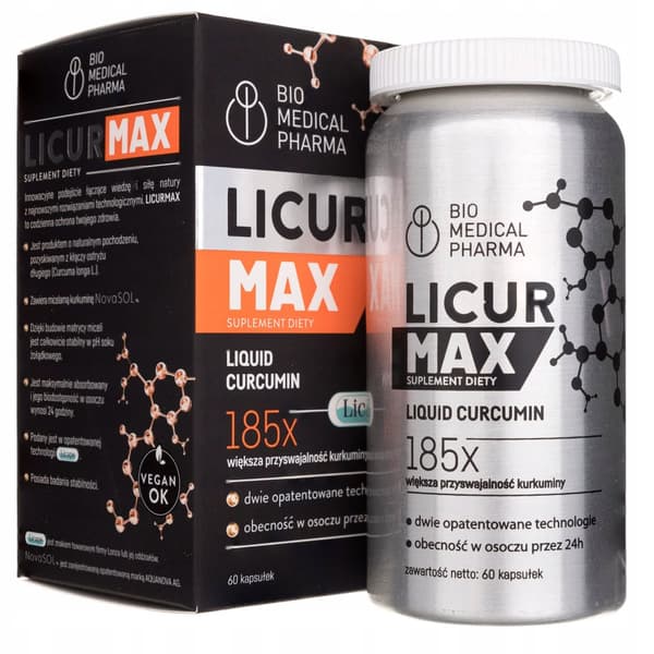 Bio Medical Pharma Licur Max flytande curcumin GURKMEJA IMMUNITET 60 kapslar.