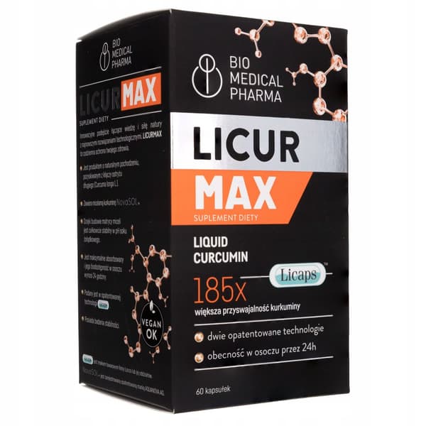 Bio Medical Pharma Licur Max flytande curcumin GURKMEJA IMMUNITET 60 kapslar.