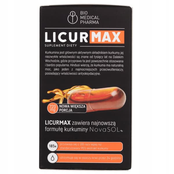 Bio Medical Pharma Licur Max flytande curcumin GURKMEJA IMMUNITET 60 kapslar.