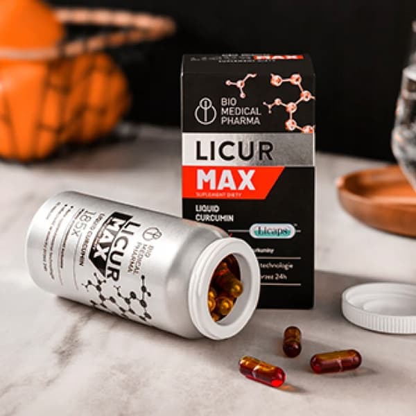 Bio Medical Pharma Licur Max flytande curcumin GURKMEJA IMMUNITET 60 kapslar.