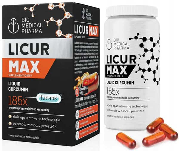Bio Medical Pharma Licur Max flytande curcumin GURKMEJA IMMUNITET 60 kapslar.