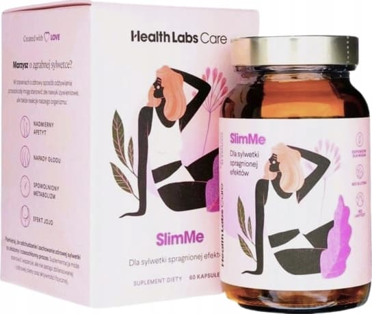 Health Labs SlimMe BANTNING Koffein Krom Grönt Te 60 Kapslar