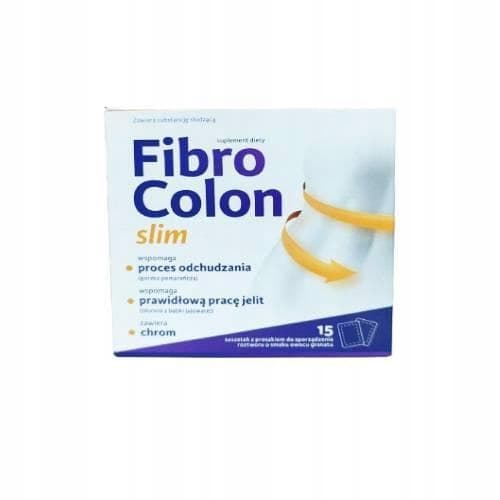 FibroColon Slim stödjer korrekt tarmfunktion, viktminskning, 15 dospåsar