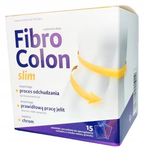 FibroColon Slim stödjer korrekt tarmfunktion, viktminskning, 15 dospåsar
