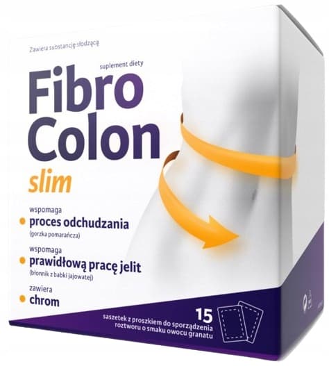 FibroColon Slim stödjer korrekt tarmfunktion, viktminskning, 15 dospåsar