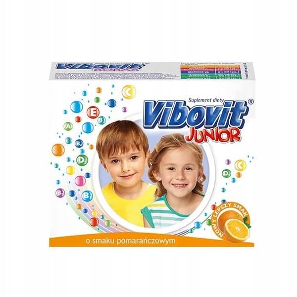 VIBOVIT Juniorvitaminer för barn apelsinsmak 14 påsar