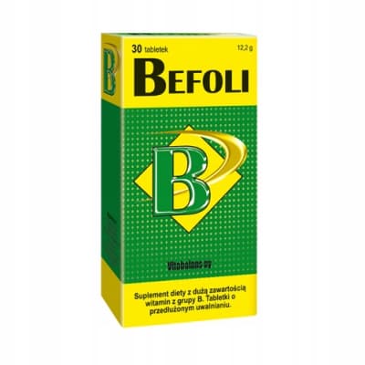 BEFOLI komplex av B-vitaminer Vitabalans 30 tabletter