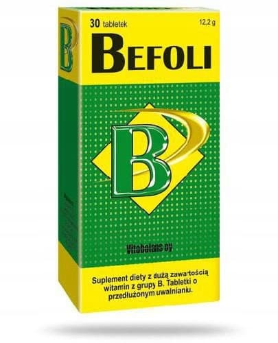BEFOLI komplex av B-vitaminer Vitabalans 30 tabletter