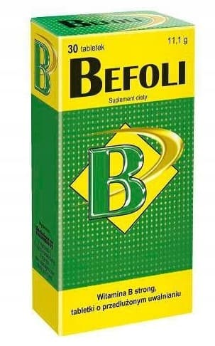 BEFOLI komplex av B-vitaminer Vitabalans 30 tabletter