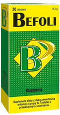 Miniatyrbild 1 av 5: BEFOLI komplex av B-vitaminer Vitabalans 30 tabletter