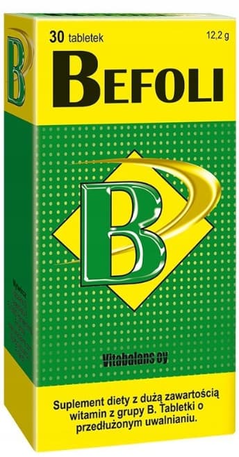 BEFOLI komplex av B-vitaminer Vitabalans 30 tabletter